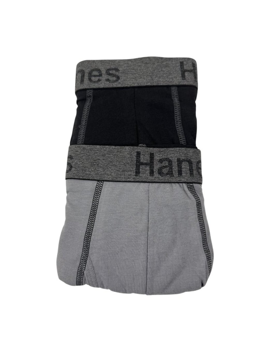 Hanes NEW Comfort FlexFit Mens Lrg Tagless Boxer Briefs 2 Pack No Box Black Grey